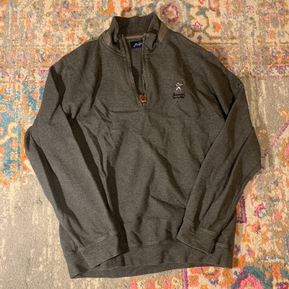 grey quarter zip sweatshirt